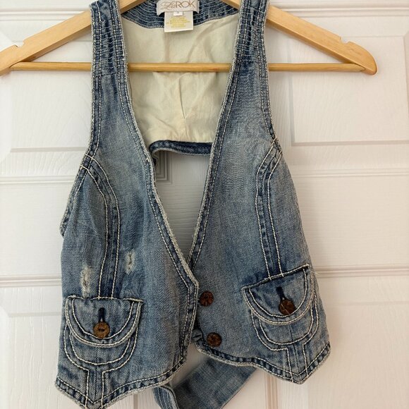 Le Rok | Denim Vest | Y2K - Picture 1 of 3